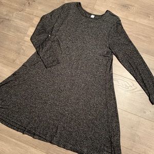Old Navy black/grey dress, long sleeve size large